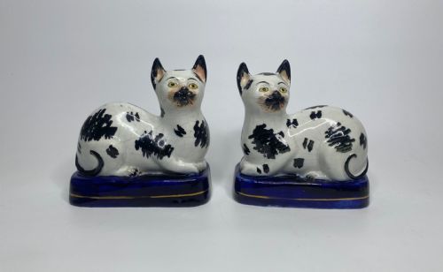 Staffordshire Pottery Cats, C. 1850.