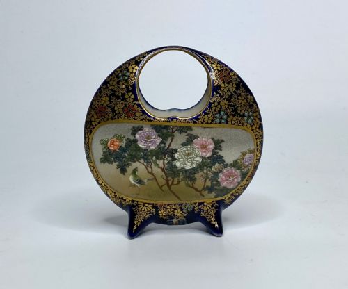 Satsuma Pottery Basket, Kinkozan, Meiji Period.