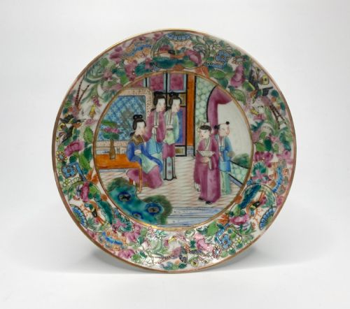 fig 1. Chinese Canton porcelain cup & saucer, c. 1850. Qing dynasty.