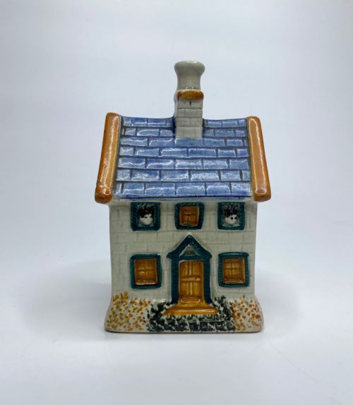 Prattware Cottage Money Box, Yorkshire Potteries, C. 1830.