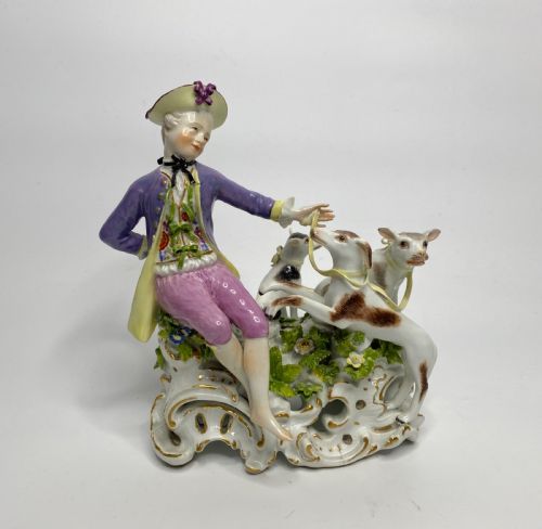 fig 1. Meissen shepherd and shepherdess, c. 1765 - 1775.