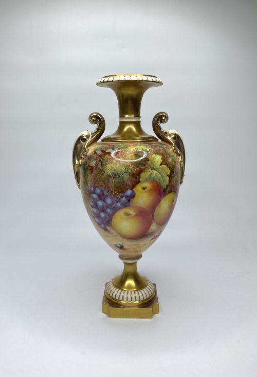 Royal Worcester Vase. Fruit, John Freeman.