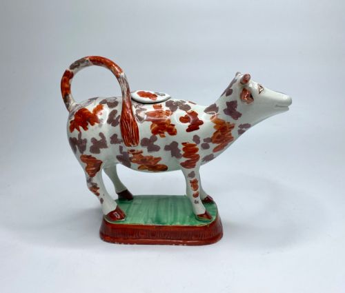 Staffordshire Lustre Pottery Cow Creamer, C. 1830.