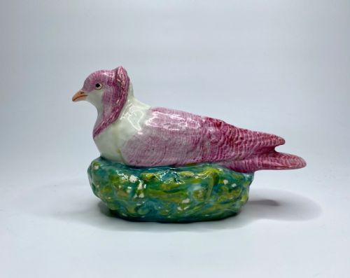 Enoch Wood Pottery Dove on Nest, C. 1820.