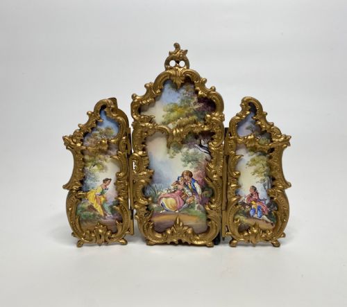 Viennese Enamel Screen, C. 1900.