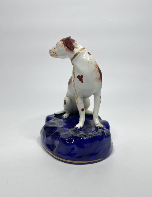 Staffordshire Pottery Seated Hound, C. 1840.