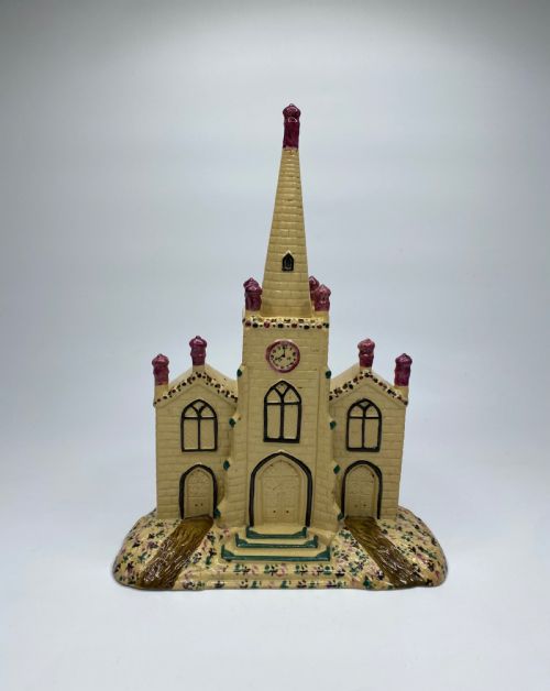 English Pottery Prattware Gothic Chapel, C. 1830.