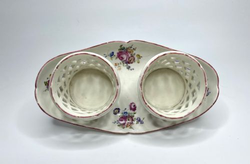 fig 1. Mennecy porcelain cruet stand, c. 1755.
