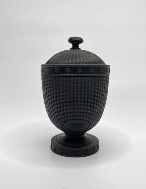 Wedgwood Black Basalt Urn & Cover, C. 1800.