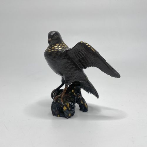 Bronze Pigeon Okimono, Japan, Meiji Period.