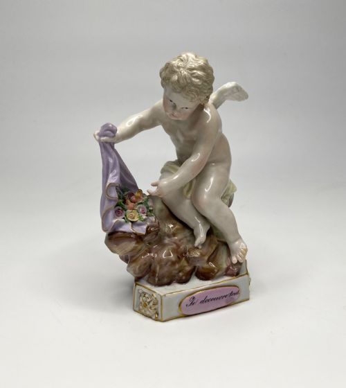 Meissen Porcelain Cupid After Acier, C. 1870.