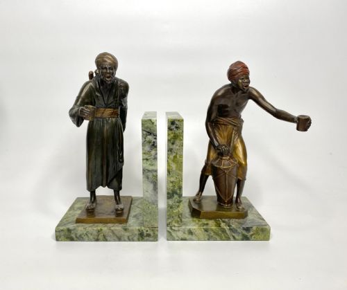 Arab Street Vendors, Cold Painted Bronze Figures, Bruno Zach, C. 1920.