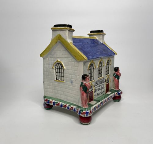 fig 1. Pratt Wesleyan Chapel money box, Mexborough Pottery, dated 1847.