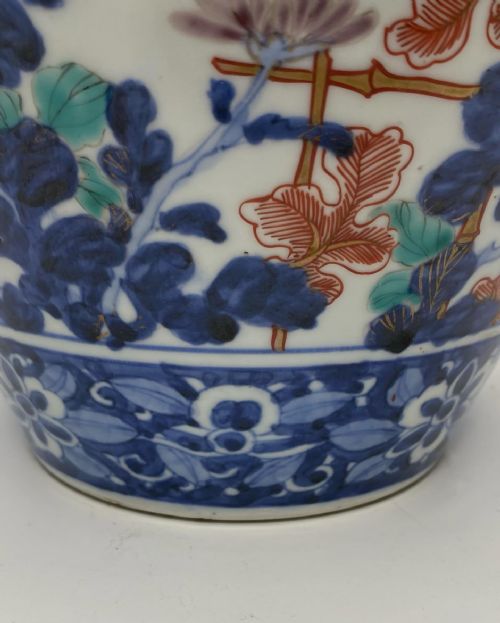 IMARI PORCELAIN JAR AND COVER JAPAN C 1890 MEIJI PERIOD - ADDITIONAL PHOTO 4