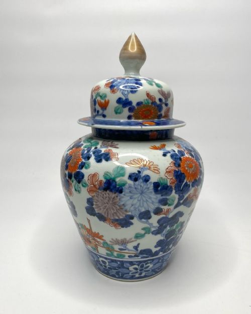 IMARI PORCELAIN JAR AND COVER JAPAN C 1890 MEIJI PERIOD - ADDITIONAL PHOTO 9