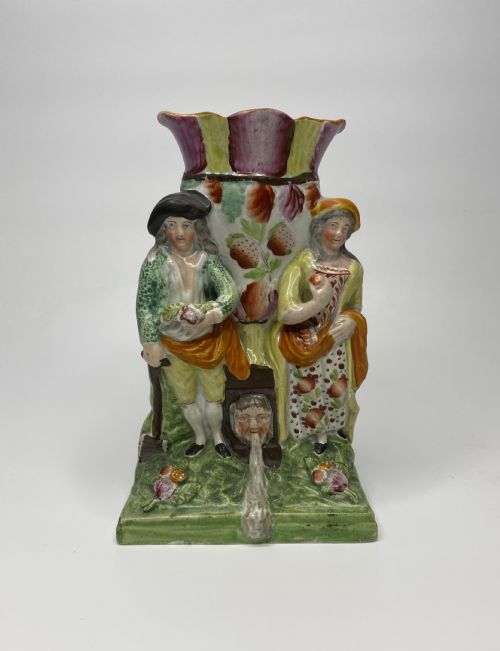 Obadiah Sherratt Pottery Gardeners Spill Vase, C. 1830.