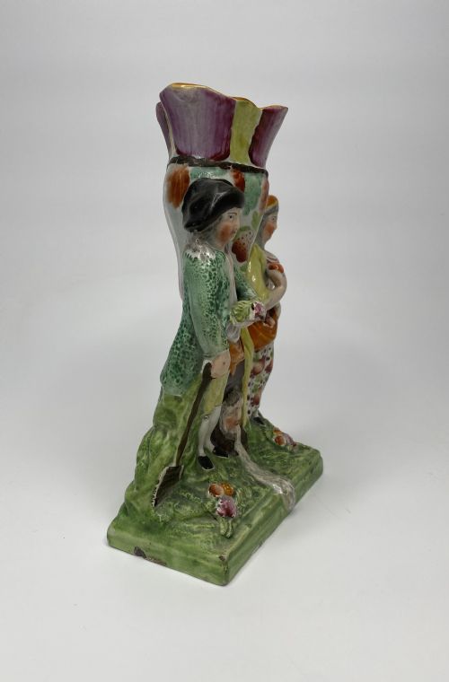 fig 1. Obadiah Sherratt pottery Gardeners spill vase, c. 1830.