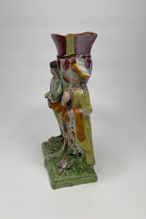 fig 2. Obadiah Sherratt pottery Gardeners spill vase, c. 1830.
