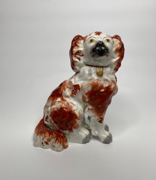 fig 2. Pair Staffordshire pottery Spaniels, c. 1845.