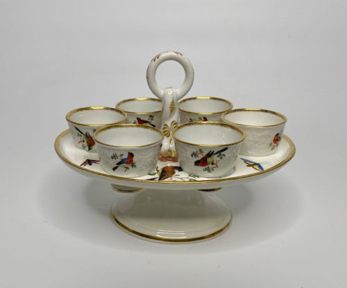 fig 1. Coalport porcelain egg stand, c. 1830.