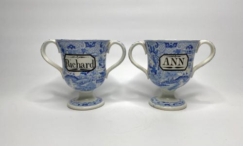 Staffordshire Loving Cups Richard & Anne Dalton, C. 1830.