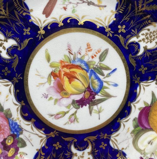 fig 1. Coalport porcelain plate, c. 1830.