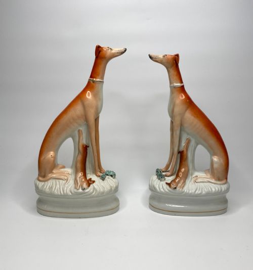 Staffordshire Greyhounds, High and Mighty,  C. 1860.