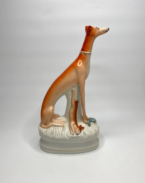 fig 1. Staffordshire Greyhounds, High and Mighty, c. 1860.