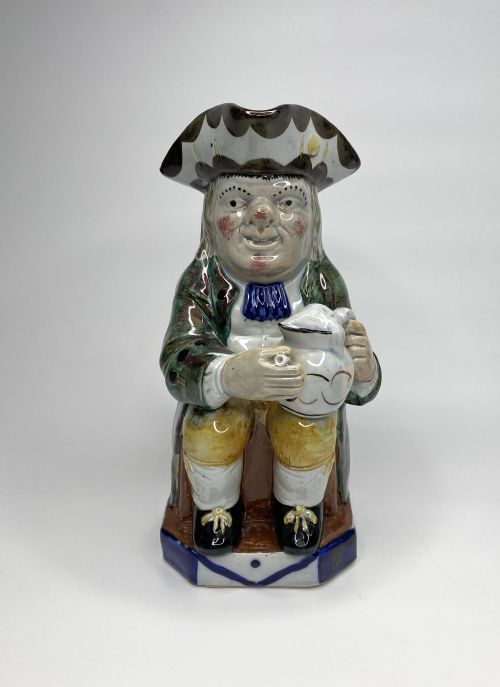fig 1. Staffordshire Tartan Coat Toby jug, c. 1830.