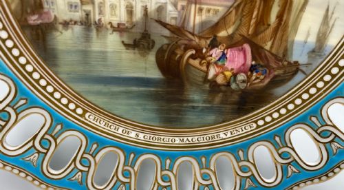 fig 1. Copeland porcelain plate Venice, c. 1890.