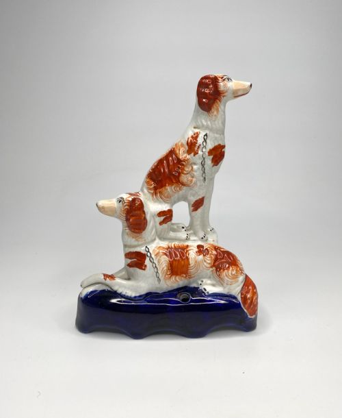Staffordshire Pottery Irish Setters, C. 1850.