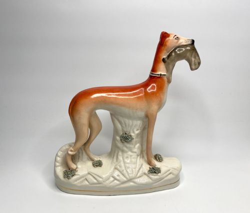 fig 1. Staffordshire pottery Greyhounds, c. 1860.