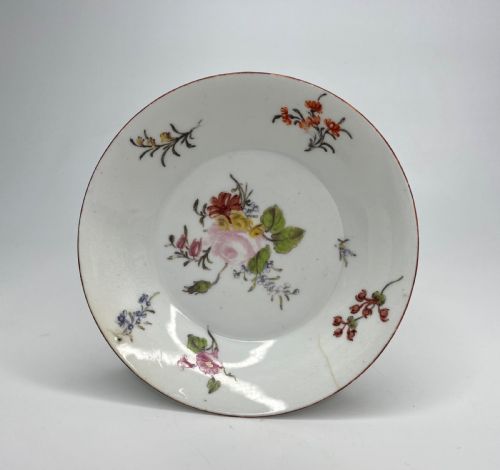 fig 1. Chelsea porcelain conical cup & saucer, c. 1755.