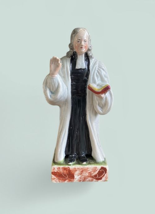 STAFFORDSHIRE POTTERY FIGURE JOHN WESLEY C 1830