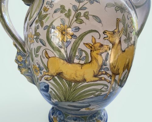 fig 1. Cantagalli Antelope vase, William de Morgan, c. 1900.