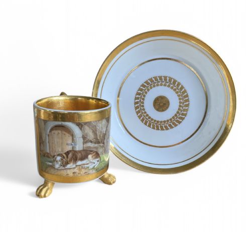 Meissen Porcelain Cabinet Cup and Saucer, C. 1840.