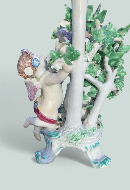 PAIR BOW PORCELAIN BOCAGE CANDLESTICKS C 1765 - ADDITIONAL PHOTO 21