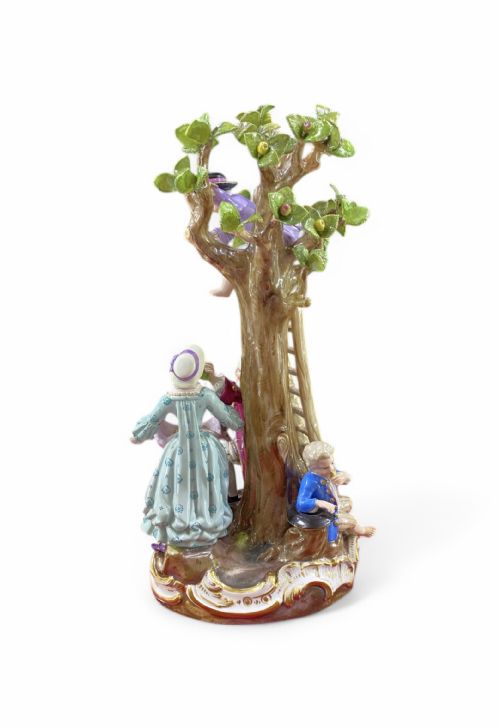 fig 1. Meissen porcelain group Apple Pickers, c. 1880.