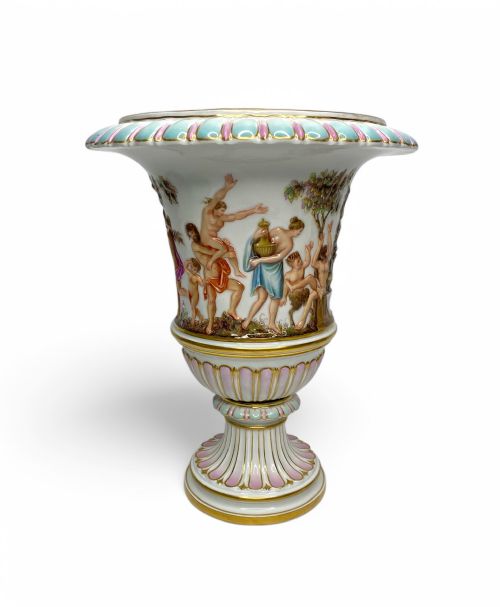 fig 1. Pair Meissen porcelain vases, c. 1870.
