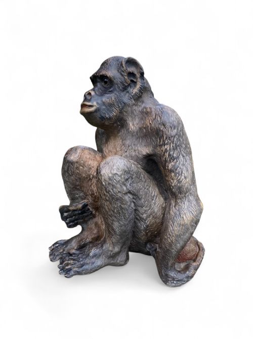 AUSTRIAN TERRACOTTA CHIMPNAZEE C 1890 - ADDITIONAL PHOTO 2