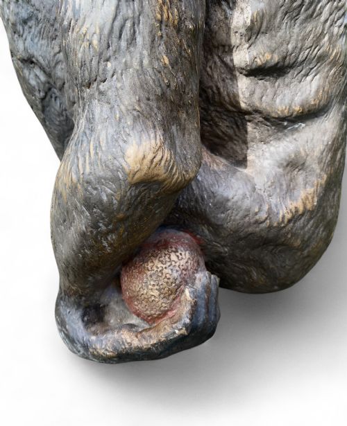 AUSTRIAN TERRACOTTA CHIMPNAZEE C 1890 - ADDITIONAL PHOTO 4