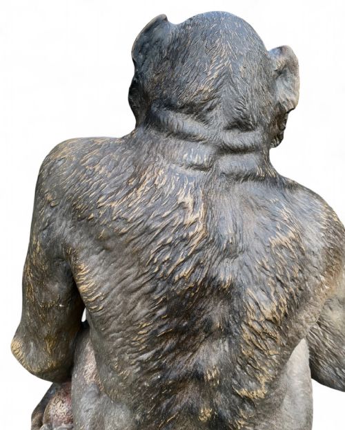 AUSTRIAN TERRACOTTA CHIMPNAZEE C 1890 - ADDITIONAL PHOTO 6