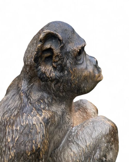 AUSTRIAN TERRACOTTA CHIMPNAZEE C 1890 - ADDITIONAL PHOTO 7