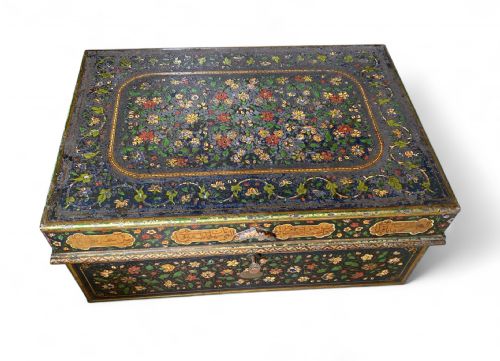 fig 1. Allibhoy Vallijee & Sons Despatch box, Kashmiri, India, c. 1890.