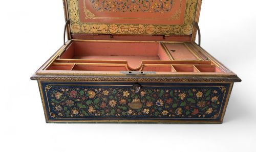 fig 2. Allibhoy Vallijee & Sons Despatch box, Kashmiri, India, c. 1890.