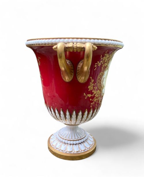ROYAL WORCESTER FRUIT VASE WILLIAM HAWKINS DATED 1902 - ADDITIONAL PHOTO 6