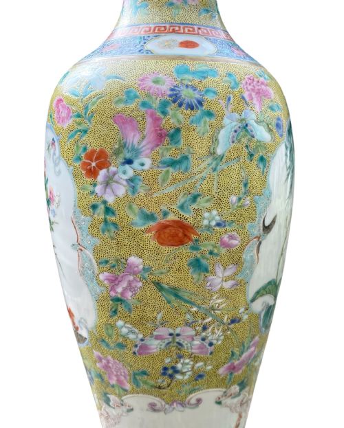 fig 1. Chinese famille rose porcelain vase, c. 1880.