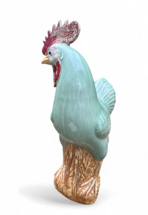 fig 1. Chinese porcelain cockerel, c. 1890, Qing Dynasty.