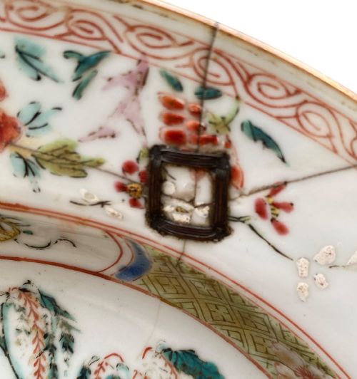 fig 1. Chinese porcelain dish, Horses, c. 1730, Yongzheng Period.