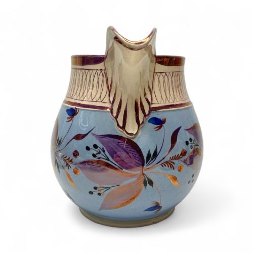 fig 1. Staffordshire pink lustre jug, c. 1830.